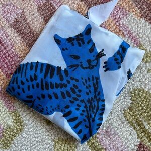 KEA NWT SKYNKE Crazy Swirling Blue Cats reusable tote